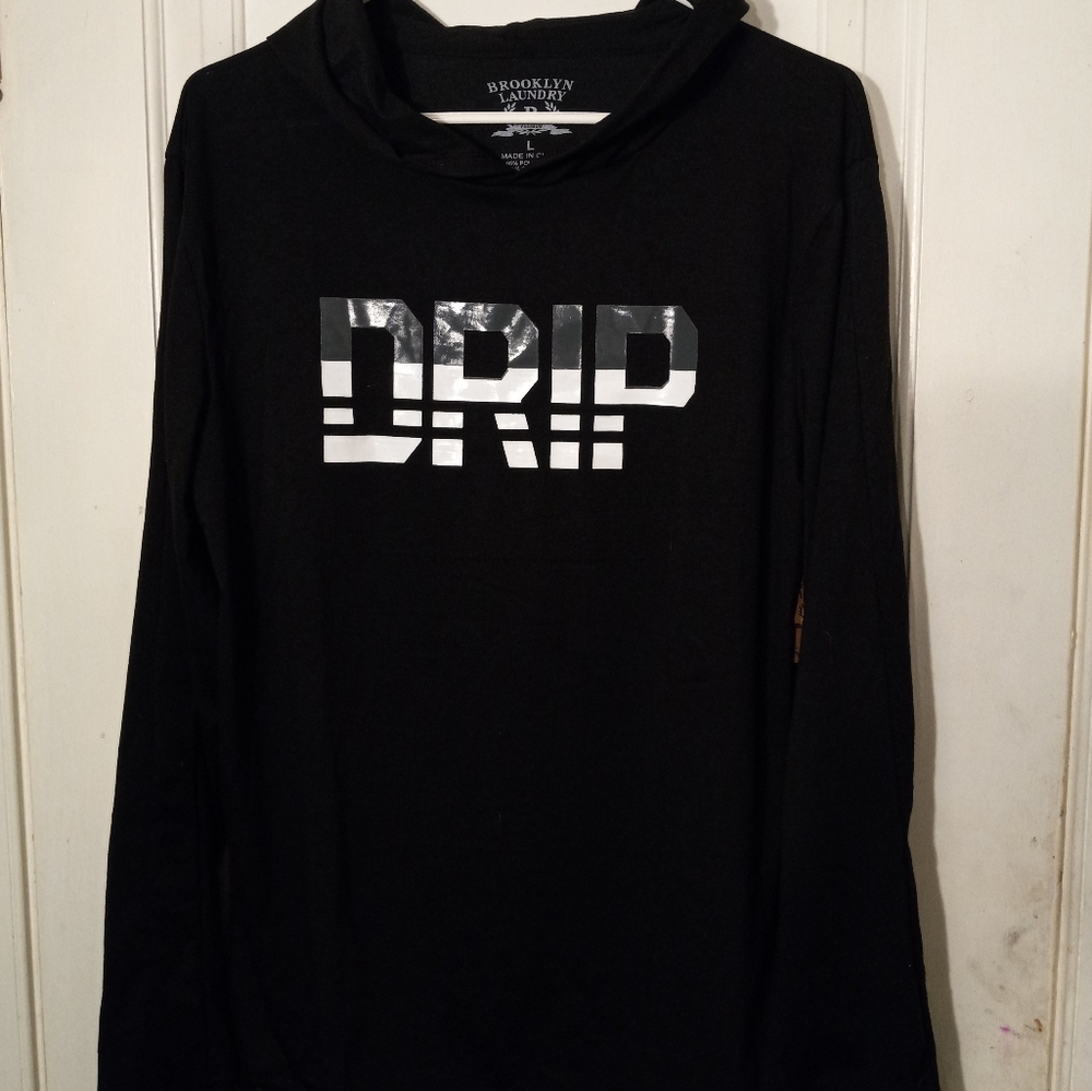 Brooklyn Laundry "DRIP" Medium black hoodie, brand new